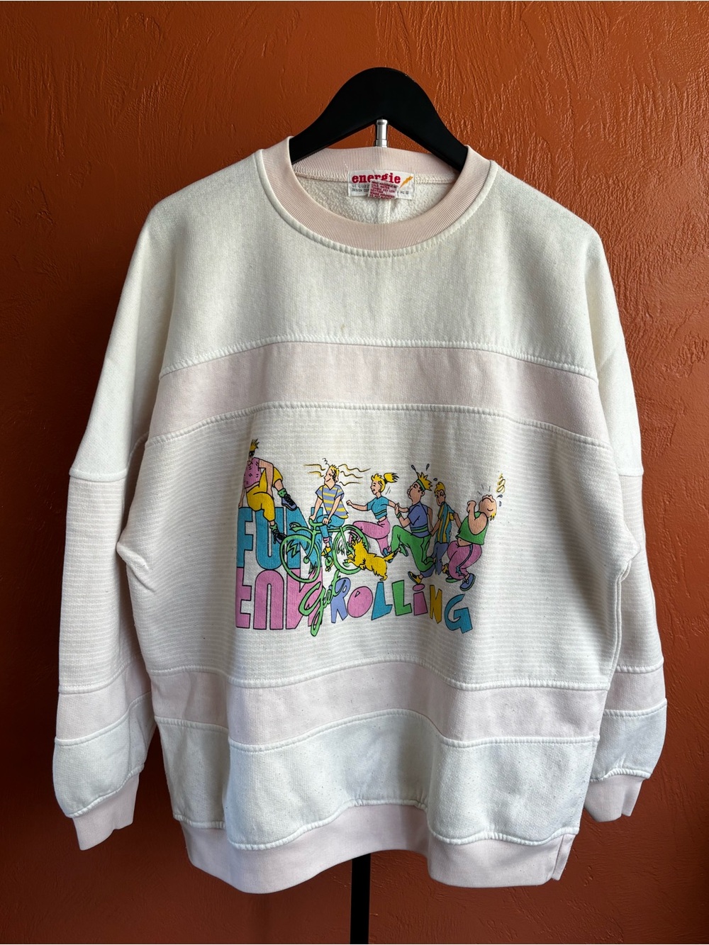 Energie Fun Get Rolling Cream Crew Neck